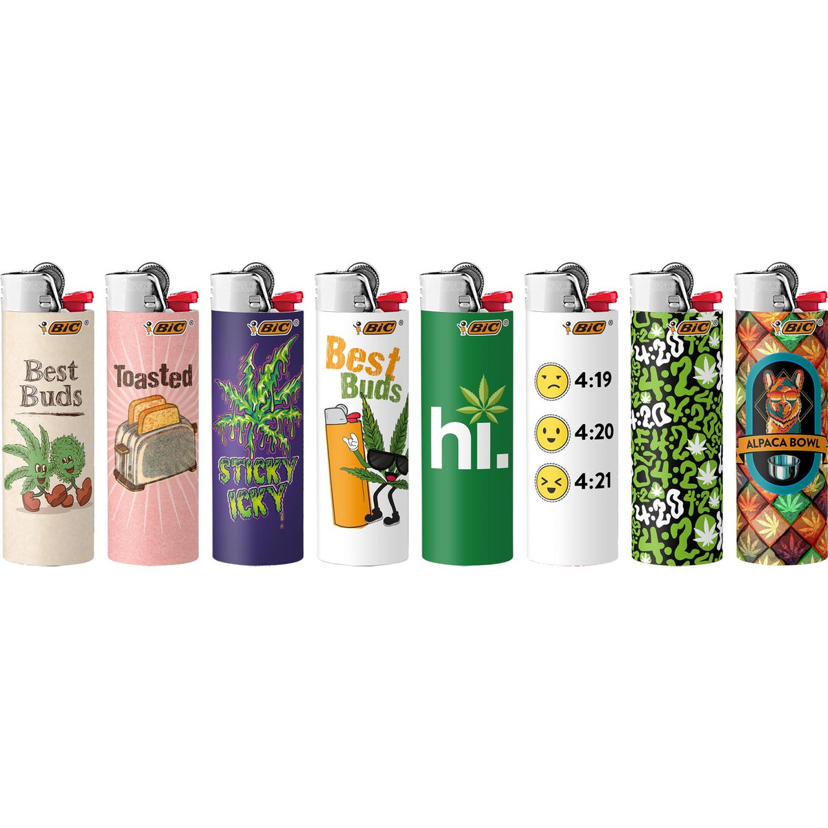 BIC Maxi Pocket Lighters, Safe and Reliable, Best Buds Series, 8-Count