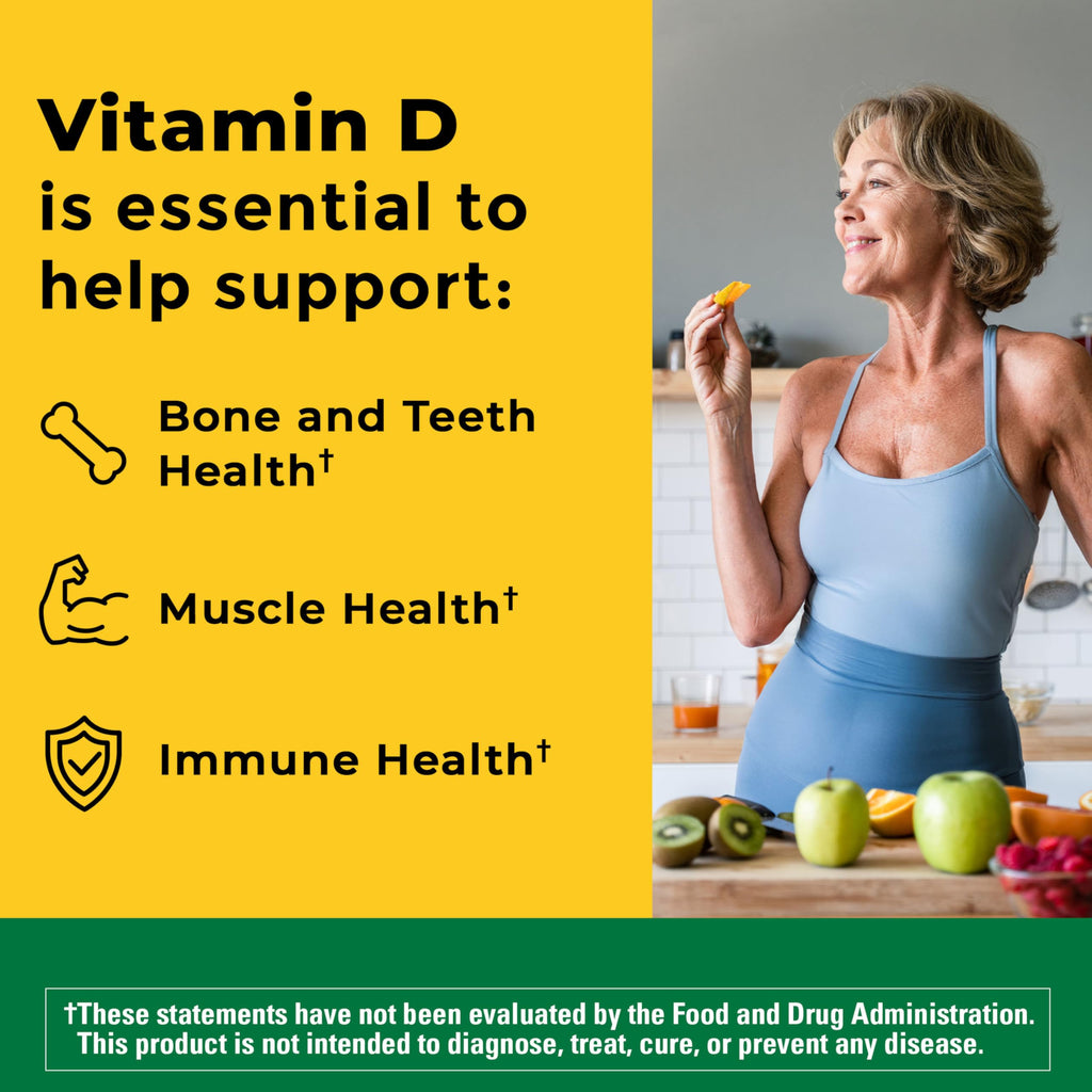 Nature Made Vitamin D3 10000 IU (250 mcg) Maximum Strength, 60 Softgels | Vitamin D Supplement for Immune, Bone, Teeth and Muscle Health Support, 60 Day Supply