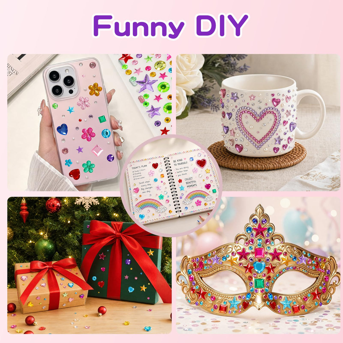 Gem Stickers, 5154Pcs Self-Adhesive Gems for Kids Crafts Scrapbook Supplies