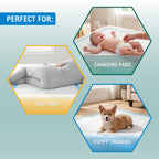 MED PRIDE Disposable Chux Pads 23in X 36in, Super Absorbent Bed Pads for Incontinence, Underpads for Adults, Kids, Pets (50 Count (Pack of 1) Blue/White)
