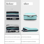 Buy now Compression Packing Cubes Set for Travel - Lightweight, Durable Clothes Organizer for Carry-On Luggage and Suitcases by TRIPPED Travel Gear at indiglob india