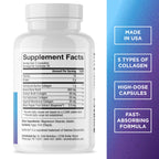 Dr. Emil Multi Hydrolized Collagen, Types I, II, III, V & X, 90 Capsules | All-in-One Hydrolyzed Collagen Blend Supporting Hair, Skin, Nails, and Joints, Non-GMO and Gluten-Free Formula