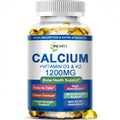 Calcium Supplements for Women - Calcium 1200 mg with Vitamin D3 & K2 - High Absorption Extra Strength Calcium Citrate for Bone Health, Strength, Density, Muscle, Heart Support - Slow Release, Non-GMO
