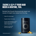 Nutrafol Men's Hair Growth Supplements, Clinically Tested for Visibly Thicker Hair and Scalp Coverage, Dermatologist Recommended - 1 Month Supply, 1 Refill Pouch