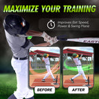 SWINGRAIL Baseball/Softball Hitting Trainer – Swing Trainer Aid for Batting & Hitting Practice – Baseball Training Equipment to Improve Bat Speed, Swing Mechanics, Contact & Timing – For Ages 9 and Up