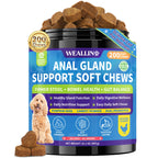 Anal Gland Chews for Dogs, No Scoot for Dogs, Pumpkin Fiber, 200 Soft Chews