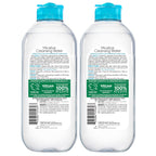Buy now Garnier Micellar Water for Waterproof Makeup, Hydrating Facial Cleanser & Makeup Remover, Suitable for Sensitive Skin, Vegan, Cruelty Free, 13.5 Fl Oz (400mL), 2 Count at indiglob india