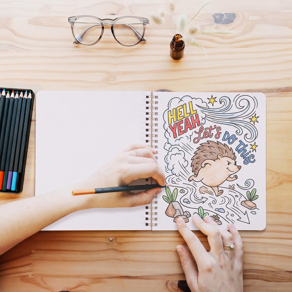 Beautiful Coloring Book Set of 2 for Adult Relaxation - Funny Designs