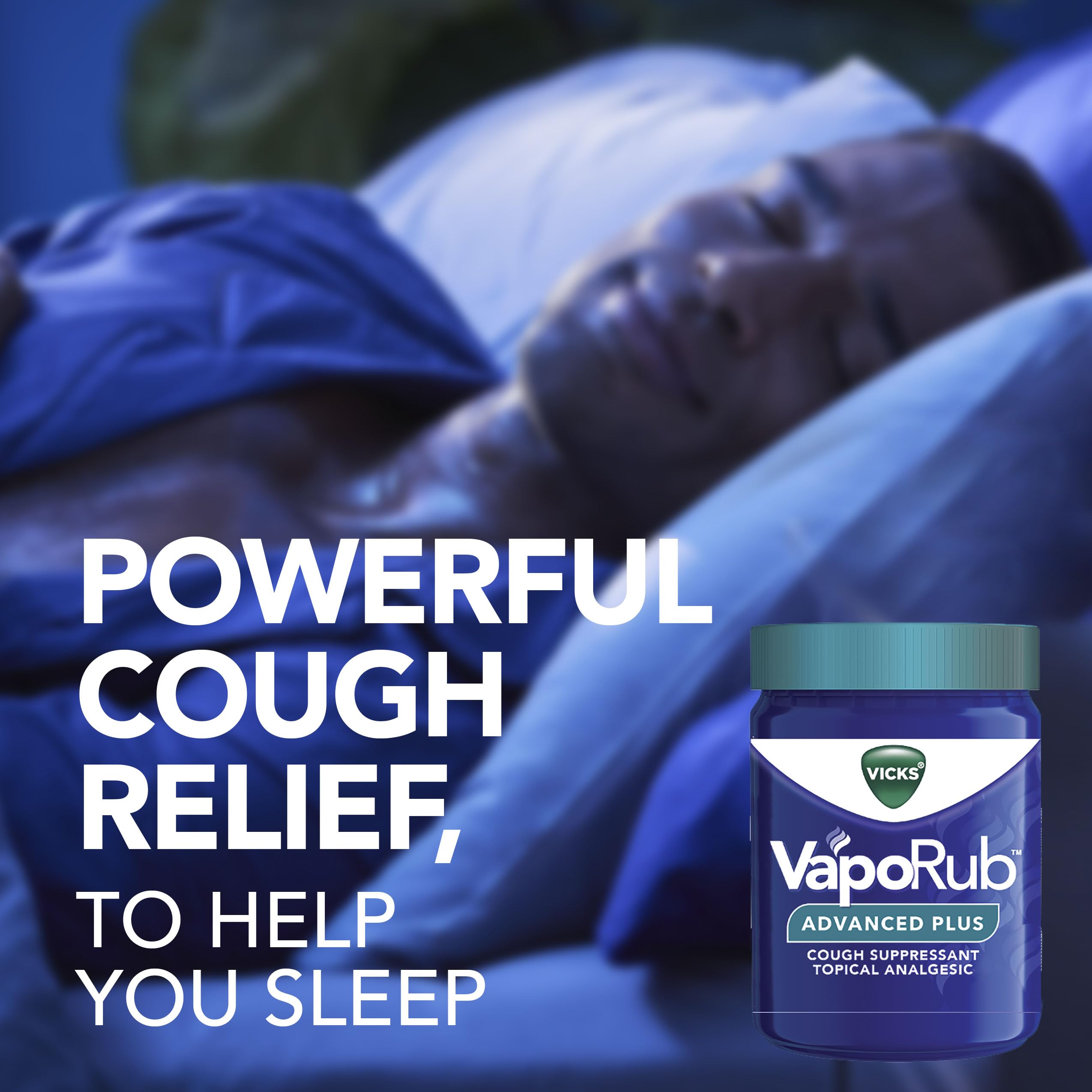 Buy now Vicks VapoRub Advanced Plus, Powerful Cough Suppressant, Topical Chest Rub & Analgesic Ointment, Medicated Vicks Vapors, Fast Cough Relief, 2.82oz x 2 at indiglob india