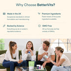 Bettervits Probiotics for Women & Men, 75 Billion CFU & Prebiotic | 60 Ct