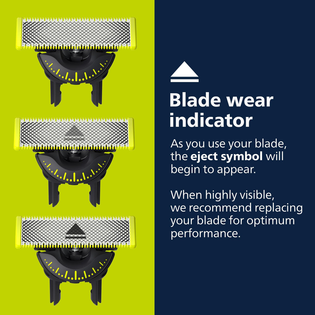 Buy now Philips Norelco OneBlade 360 Blades, Genuine Replacement Blades for OneBlade Electric Shaver and Trimmer, 4 Pack, QP440/80 at indiglob india