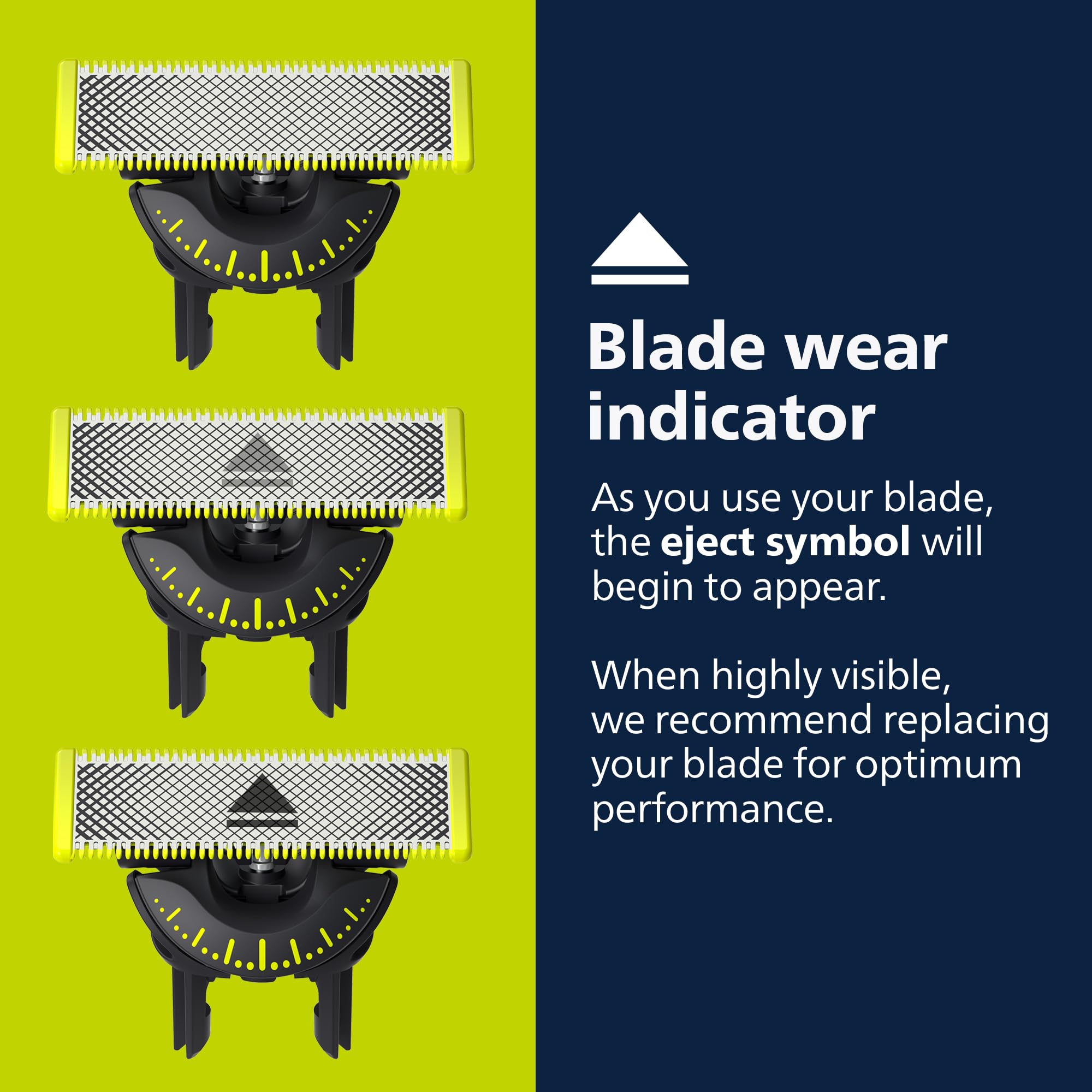 Buy now Philips Norelco OneBlade 360 Blades, Genuine Replacement Blades for OneBlade Electric Shaver and Trimmer, 4 Pack, QP440/80 at indiglob india