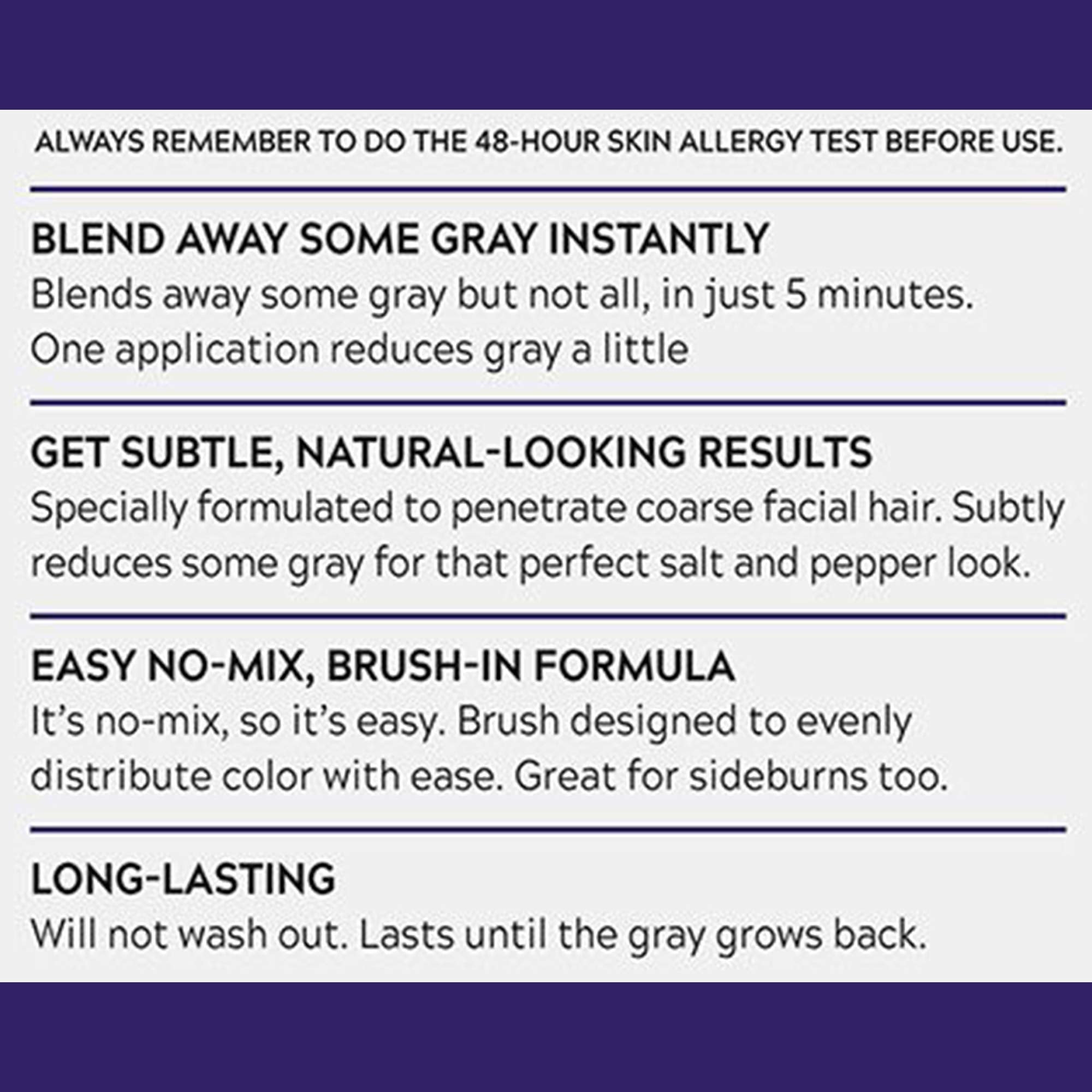 JUST FOR MEN Touch of Gray Mustache & Beard, Dark Brown & Black (1 Pack) | Touch of Gray Mustache & Beard dark brown/black instantly blends away gray for subtle salt & pepper look. Easy application.