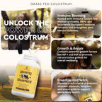 Ancestral Supplements Grass Fed Beef Colostrum Supplement, 3000mg, 180 Ct | Bovine colostrum capsules support immune health, gut health, athletic performance and healthy iron levels.