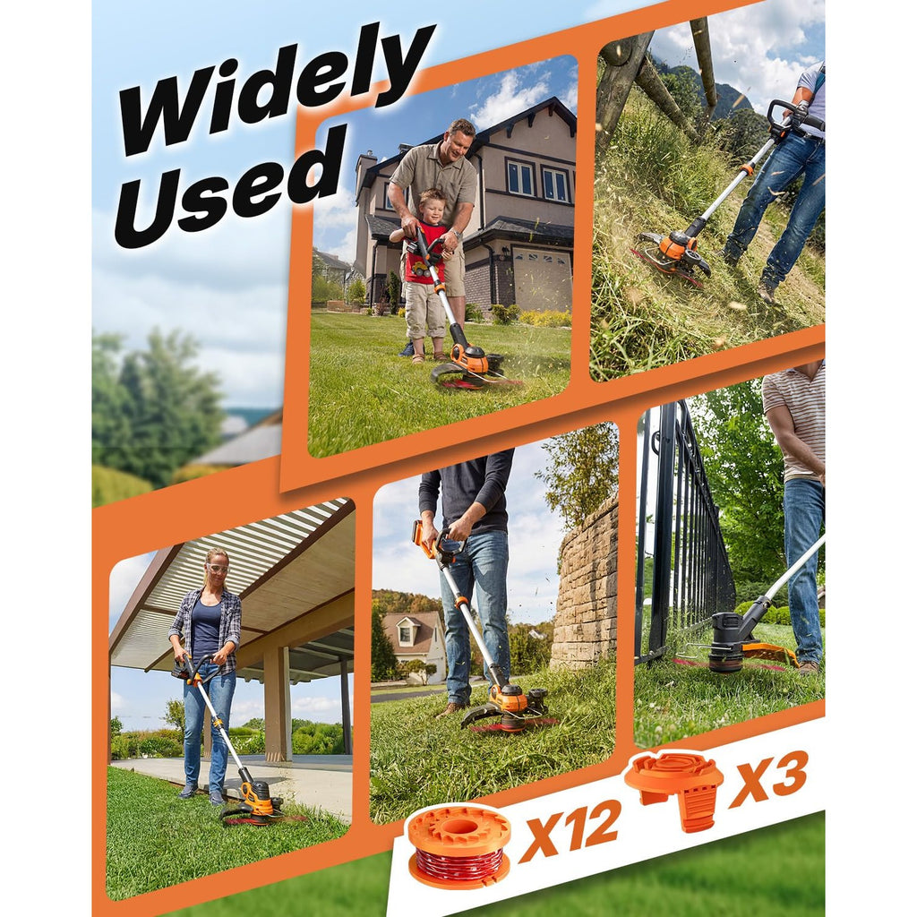 Eventronic 15 Pack (WA0010) Trimmer Line Spool for Worx Weed Eater