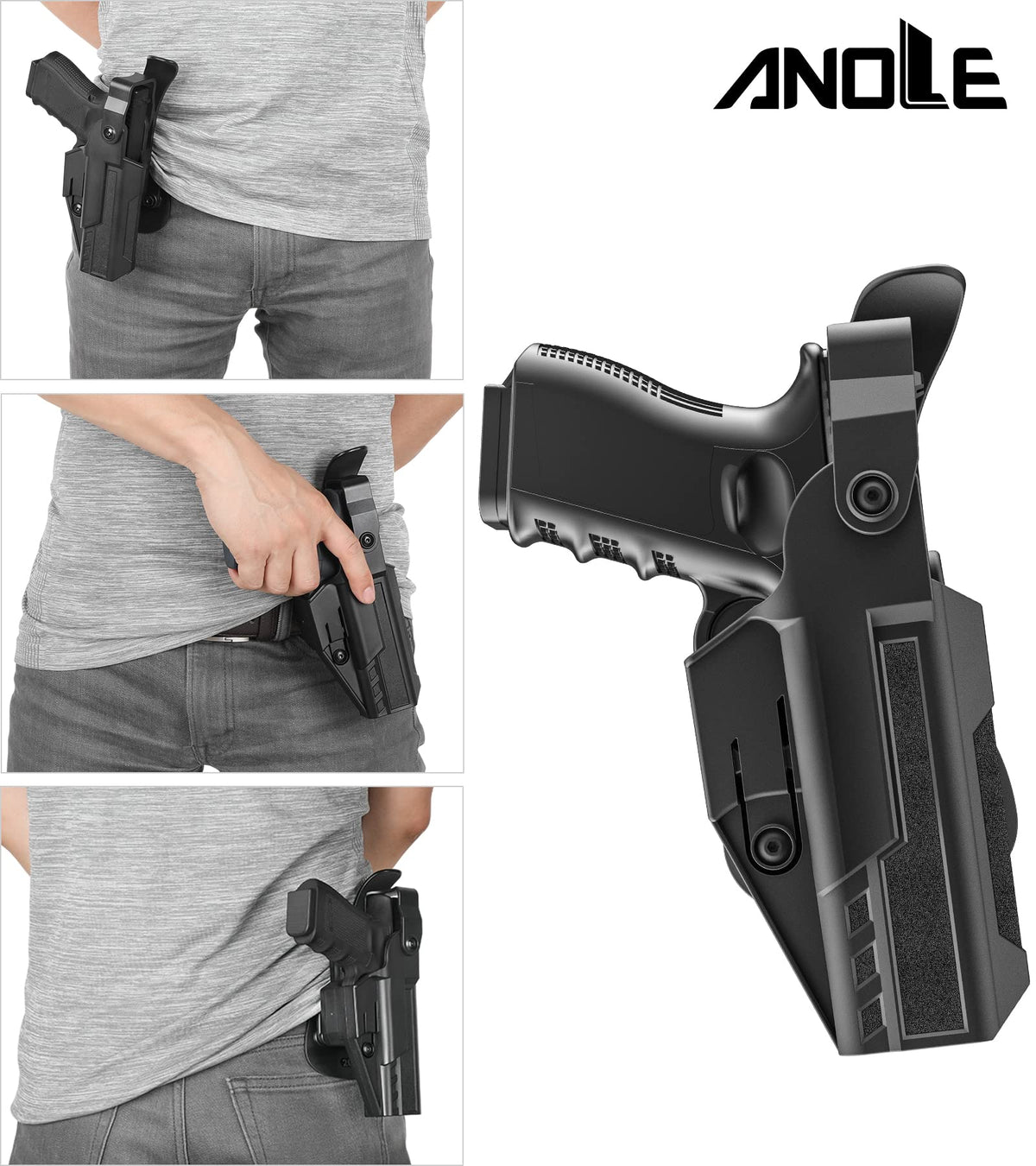 Level 3 Holster for Glock 17/19/19X/23/32/44/45, Right-Handed