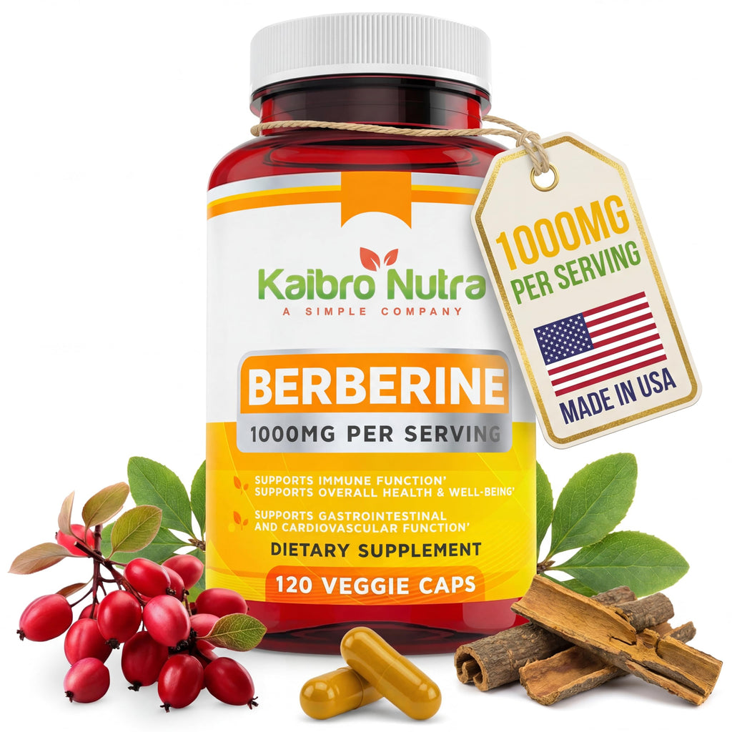Kaibro Nutra Berberine HCL Supplement 1000mg | Immune System Support