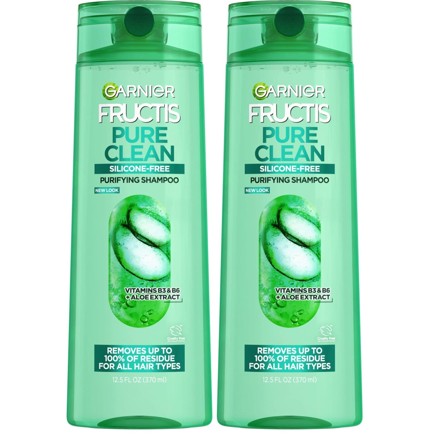 Garnier Fructis Pure Clean Purifying Shampoo, Silicone-Free, 12.5 Fl Oz, 1 Count (Packaging May Vary)