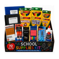 72 Piece School Supplies Set for Kids, Includes Crayons, Pencils, Notebooks, Glue and More, Back to School Supply Essentials for Elementary Girls, Boys, Student, Classroom and Office