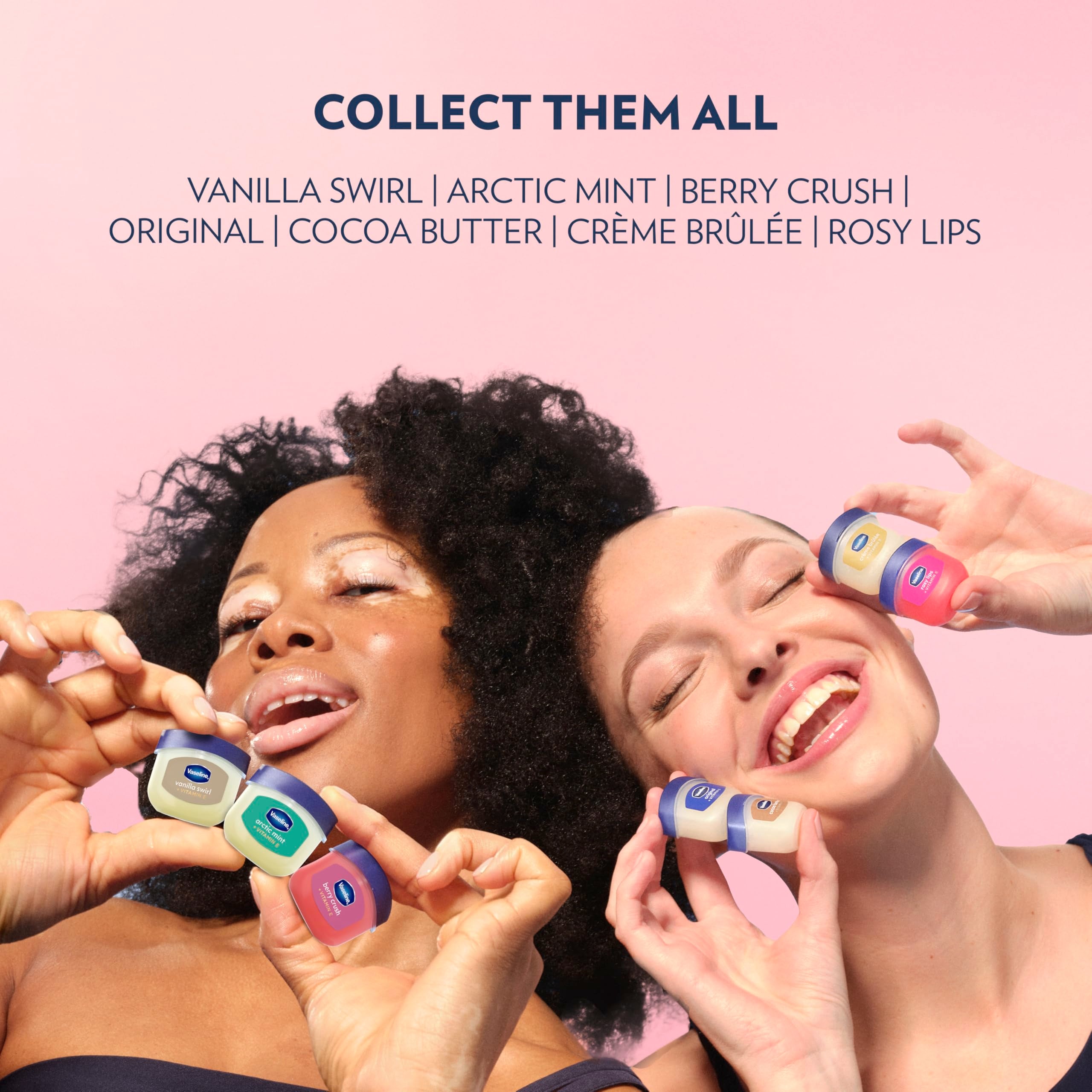 Vaseline Lip Therapy 2 ct Rosy Lips Mini For Dry, Chapped Lips Moisturizing Tinted Lip Balm 0.5 oz