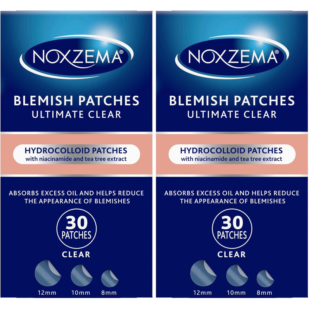 Noxzema Hydrocolloid Pimple Patches with Niacinamide & Tea Tree Extract, Acne Treatment for Face Blemishes, Absorbs Oil & Reduces Breakouts, Dermatologist Tested, 30 Count