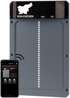 RUN-CHICKEN Door T50 – Automatic Chicken Coop Door Opener, Battery Powered & Weatherproof Aluminum, Smart App & Timer Control, Predator Proof, Easy Install, Reliable All-Season Performance (Gray)