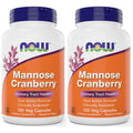 Buy now NOW Foods Mannose Cranberry, 120 Capsules (Pack of 2) - with PAC - 450mg dMannose, 250mg Whole Cranberry - Urinary Tract Health* - Vegan Friendly Supplement, Non-GMO at indiglob india
