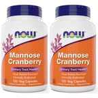 Buy now NOW Foods Mannose Cranberry, 120 Capsules (Pack of 2) - with PAC - 450mg dMannose, 250mg Whole Cranberry - Urinary Tract Health* - Vegan Friendly Supplement, Non-GMO at indiglob india