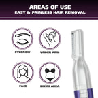 Buy now Wahl Clean & Confident Female Battery Pen Trimmer with Rinseable Blades for Eyebrows, Facial Hair, & Light Grooming- Hygienic Grooming & Easy Cleaning with Battery Included - Model 5640-100 at indiglob india