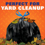 Hefty Strong Lawn and Leaf 39 Gallon Trash Bags, Heavy Duty, Black, 38ct