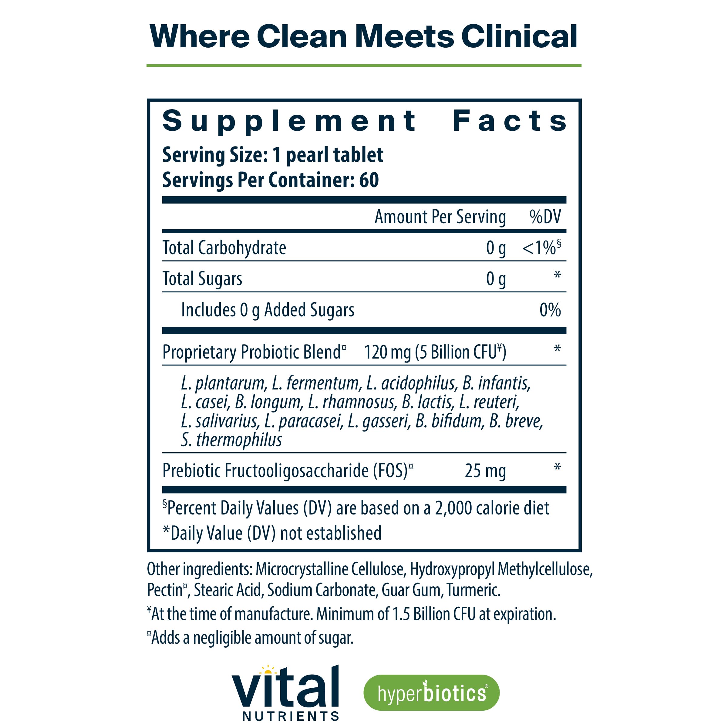 Hyperbiotics Vital Nutrients Pro-15 Prebiotics and Probiotics for Women and Men | 15 Science Backed Strains | Supports Occasional Constipation, Diarrhea, Gas & Bloating | 60 Vegan Time Release Pearls