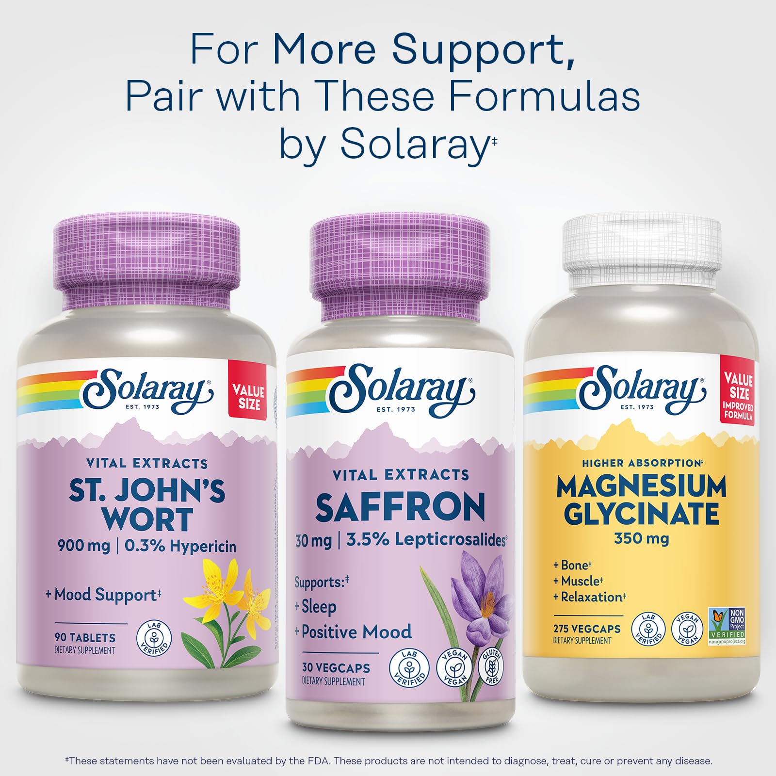 SOLARAY Saffron Extract, 30 VegCaps | Sleep & Positive Mood Support, Affron Saffron Extract, 30 Servings, Vegan, Gluten Free, Lab Verified