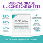 Fade Away Silicone Scar Tape Roll for Surgical Scars, Medical Grade, 6 ft