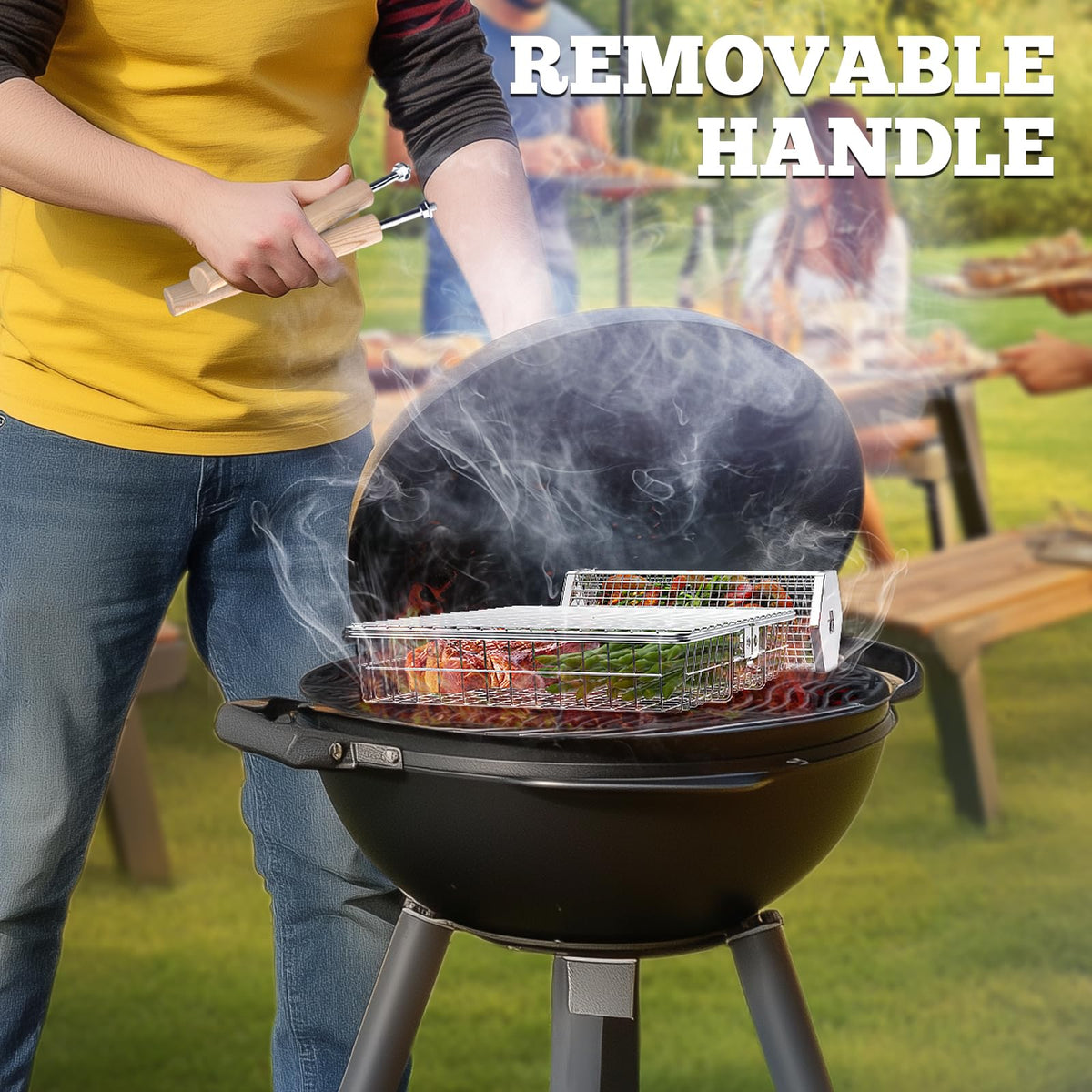 Grill Basket Set, BBQ Accessories, Outdoor Camping Cooking, Gifts for Men