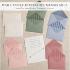 Elegant Set of 50 Invitation Envelopes 5x7 - Self-Sealing A7 in 5 Colors