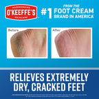 O'Keeffe's Healthy Feet Foot Cream, 3.2 oz Jar, 1-Pack For Extreme Dryness | Repairs Extremely Cracked, Dry Feet, Retains Moisture Levels, Hypoallergenic, Non-Greasy, Instantly Boosts Moisture