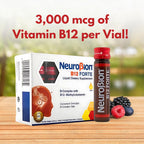 Neurobion Forte Vitamin B12 Methylcobalamin B6 B2 Niacin Liquid Shots Daily Energy & Nervous System Support Complex Easy Oral Drinkable10 Vials | High potency liquid supports daily energy and nerve function; open and drink, no pills