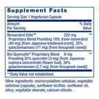 Life Extension Optimized Resveratrol Elite, Trans-resveratrol, quercetin, Healthy Aging, Heart Health, Brain Health, oxidative Stress, Gluten-Free, Non-GMO, Vegetarian, 60 Capsules