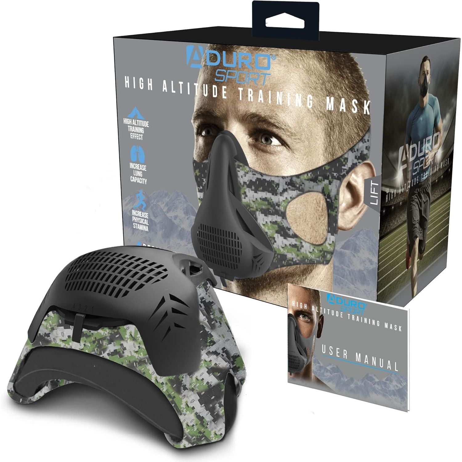 Buy now Aduro Sport High Altitude Training Mask for Cardio Training Running Breathing Workout for Men & Women at indiglob india