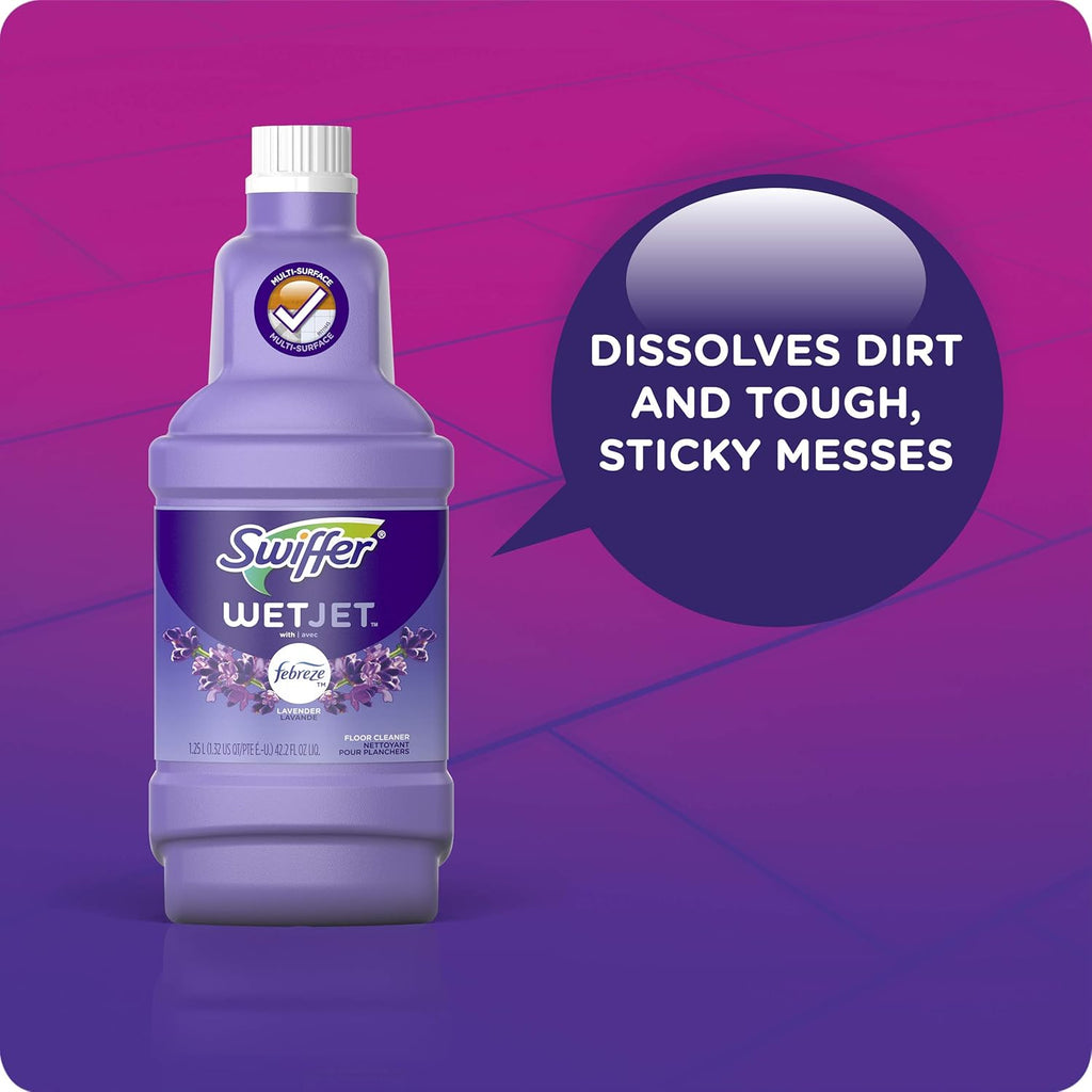 Buy now Swiffer FBA_23679CT WetJet Multi Purpose Solution 42.31.25 ozliter, Multicolor, Open Window Fresh Scent, 42.2 Fl Oz at indiglob india