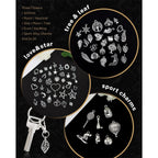 JIALEEY 300 PCS Wholesale Bulk Lots Jewelry Making Charms Mixed Smooth Tibetan Silver Alloy Charms Pendants DIY for Bracelet Necklace Jewelry Making and Crafting
