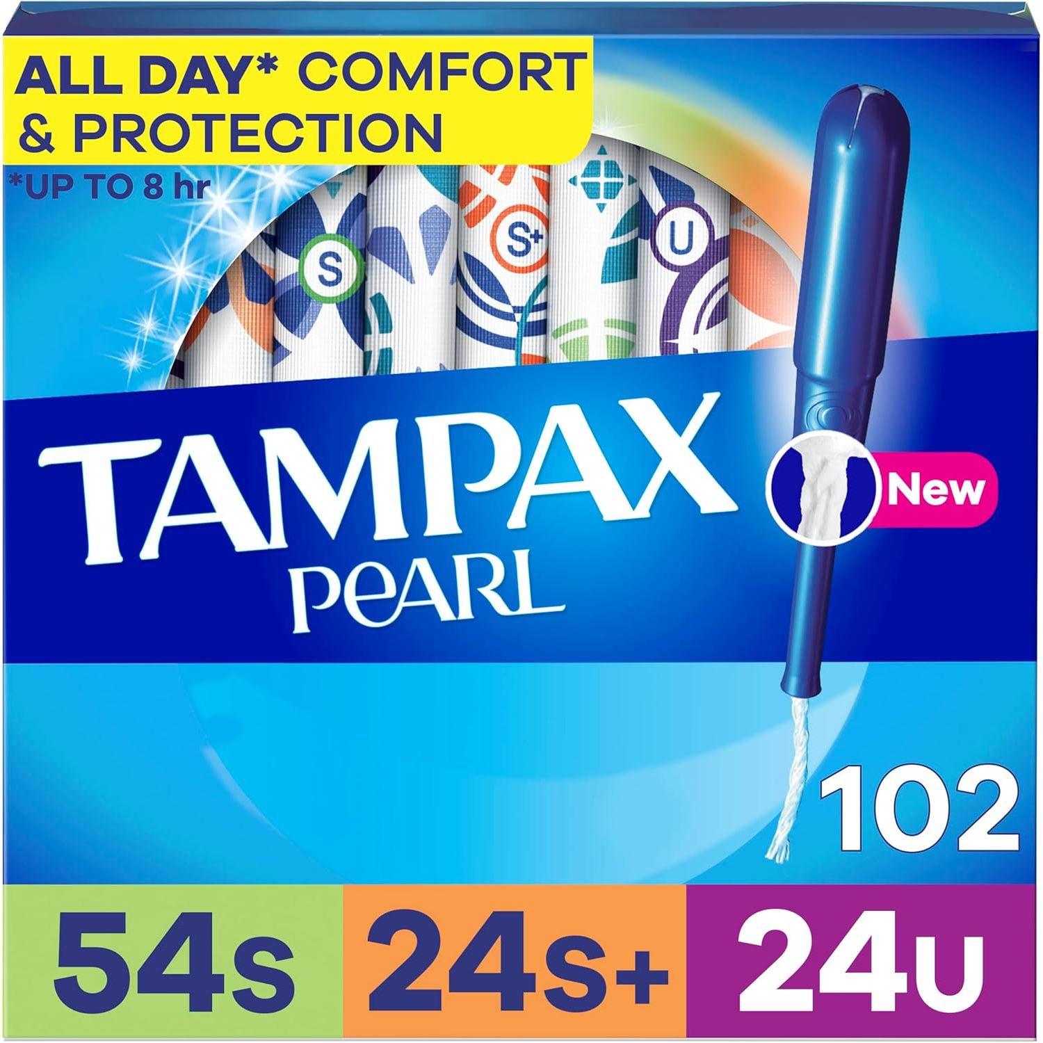Buy now Tampax Pearl Tampons Multipack, with LeakGuard Braid, Super/Super Plus/Ultra Absorbency, Unscented, 34 Count 102 Count at indiglob india