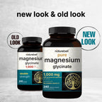 NatureBell Pure Magnesium Glycinate 1,000 mg, 240 Vegetarian Capsules | 1,000 mg Magnesium Glycinate Per Serving - Chelated Magnesium Form with Vitamin C – Non-GMO, Filler Free, cGMP Manufactured