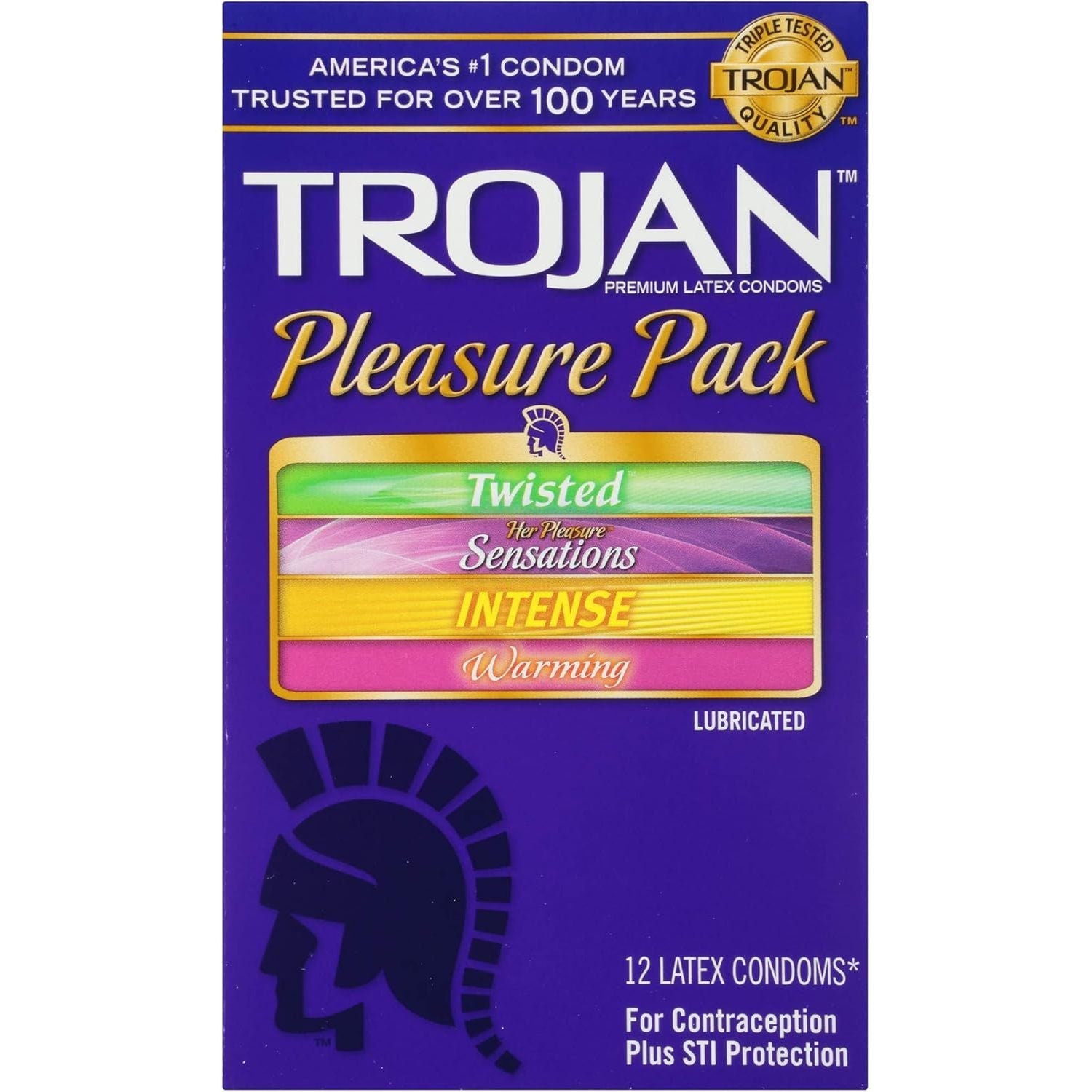 Buy now Trojan Pleasure Variety Pack Lubricated Condoms - 12 Count at indiglob india