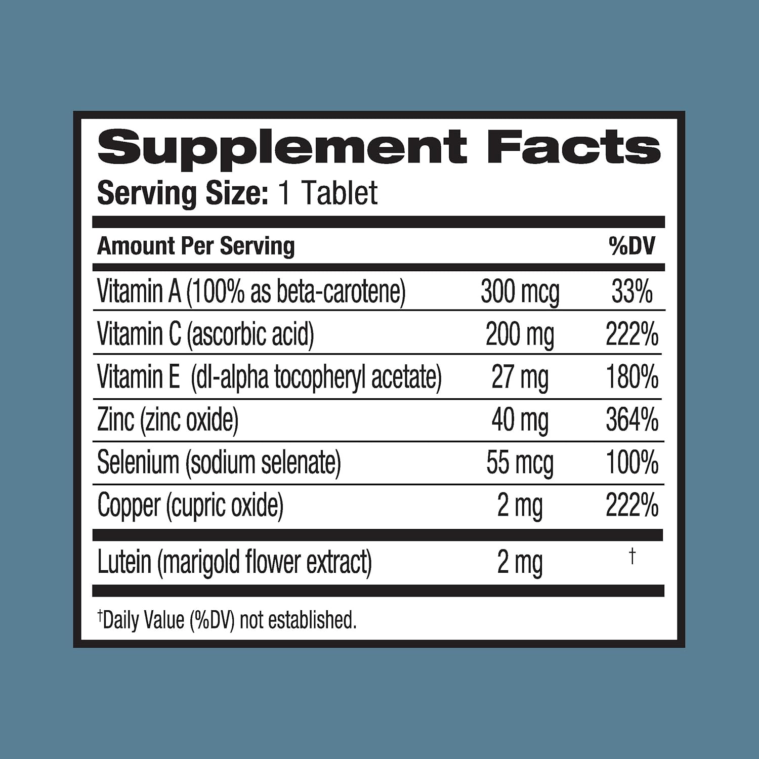 Buy now Ocuvite Eye Vitamin & Mineral Supplement, Lutein & Antioxidant Vitamins A, C & E, Zinc for Eye Health & Support, Vitamins for Eyes, 60 Tablets at indiglob india