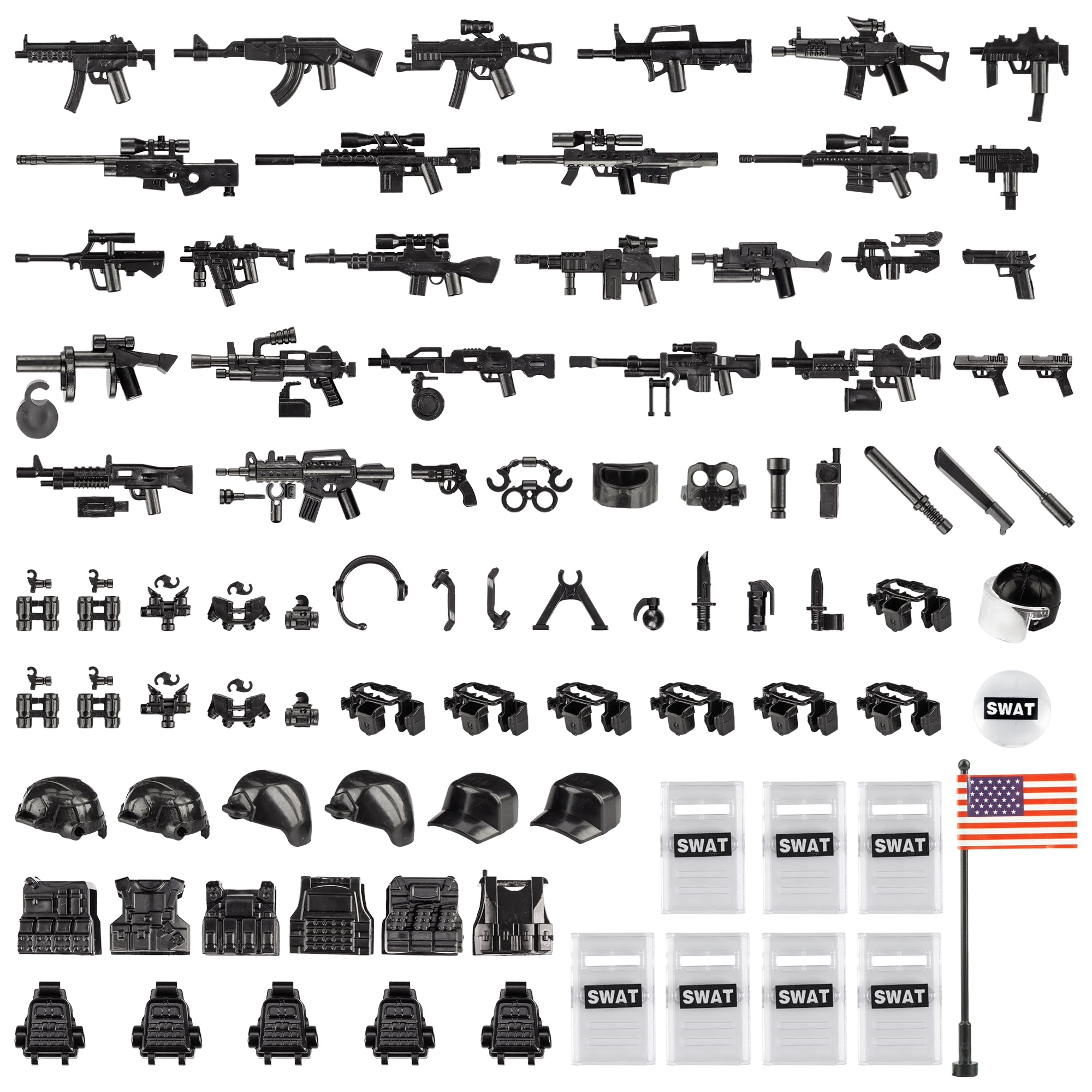 Buy now 83 Pcs Toy Soldiers Figures US Army Battle Toy Set - Weapons Pack Military Weapon Battle Building Blocks Compatible with Major Brand, 3 Years Old and up U.S Weapons (88pcs) at indiglob india