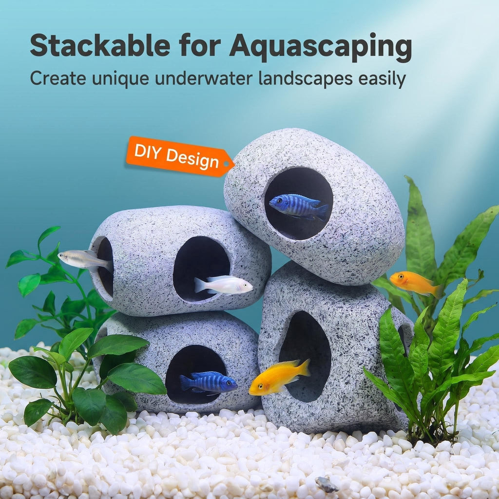 SpringSmart Betta Fish Tank Decor Cave, Aquarium Hideout Accessories