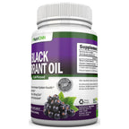 Black Currant Oil - 1000 Mg - 180 Softgels - Cold-Pressed Pure Black Currant Seed Oil - Hexane Free - 140mg GLA Per Serving - Regulates Hormonal Balance - Great For Immune System, Hair and Skin