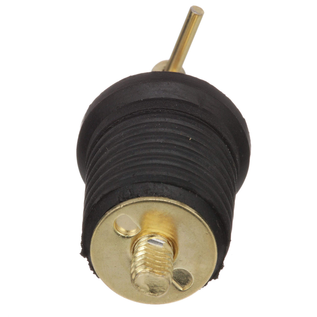 Attwood 11587-4 T-Handle Drain Plug, for 1-Inch-Diameter Drains, Locks in Place, Brass-Plated Handle