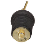 Attwood 11587-4 T-Handle Drain Plug, for 1-Inch-Diameter Drains, Locks in Place, Brass-Plated Handle